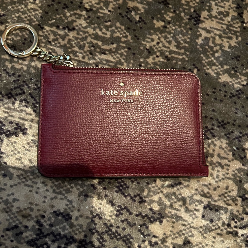 Kate Spade Deep Red Leather Card Holder